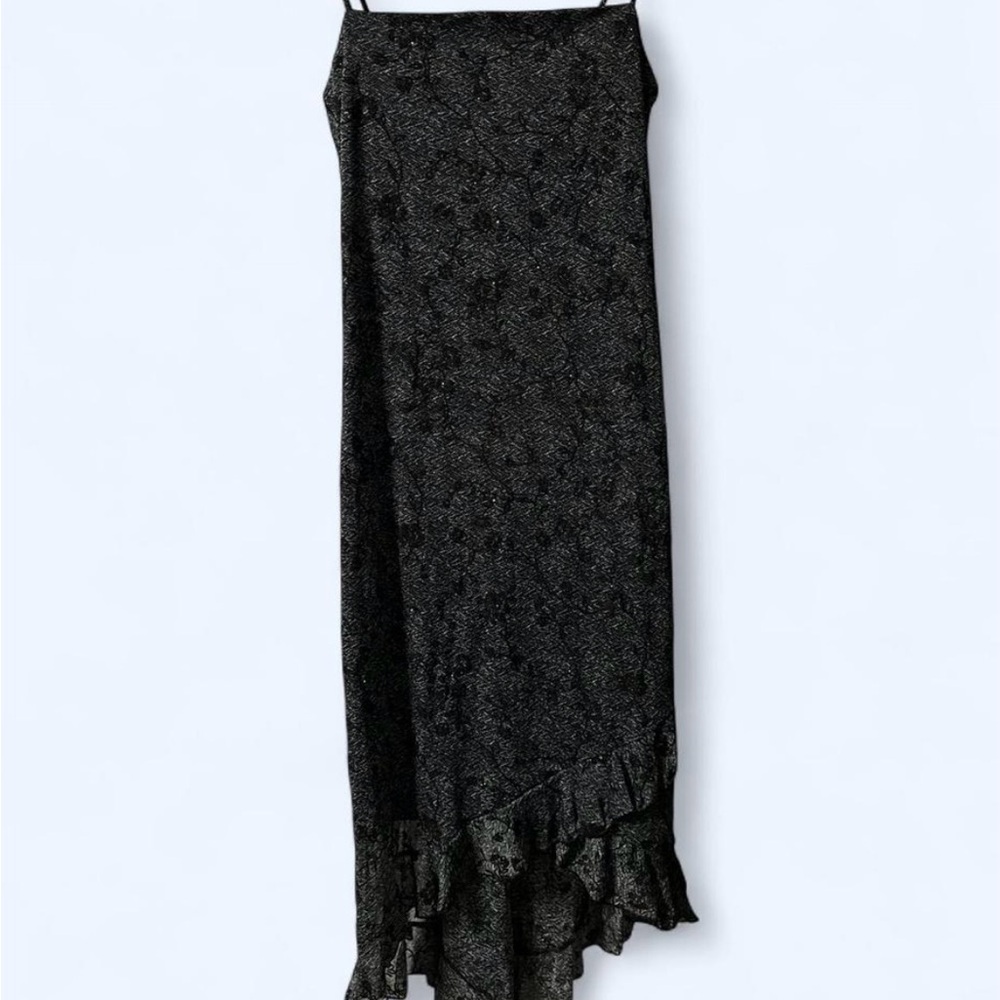 Elegant Black Ruffled Women's dress